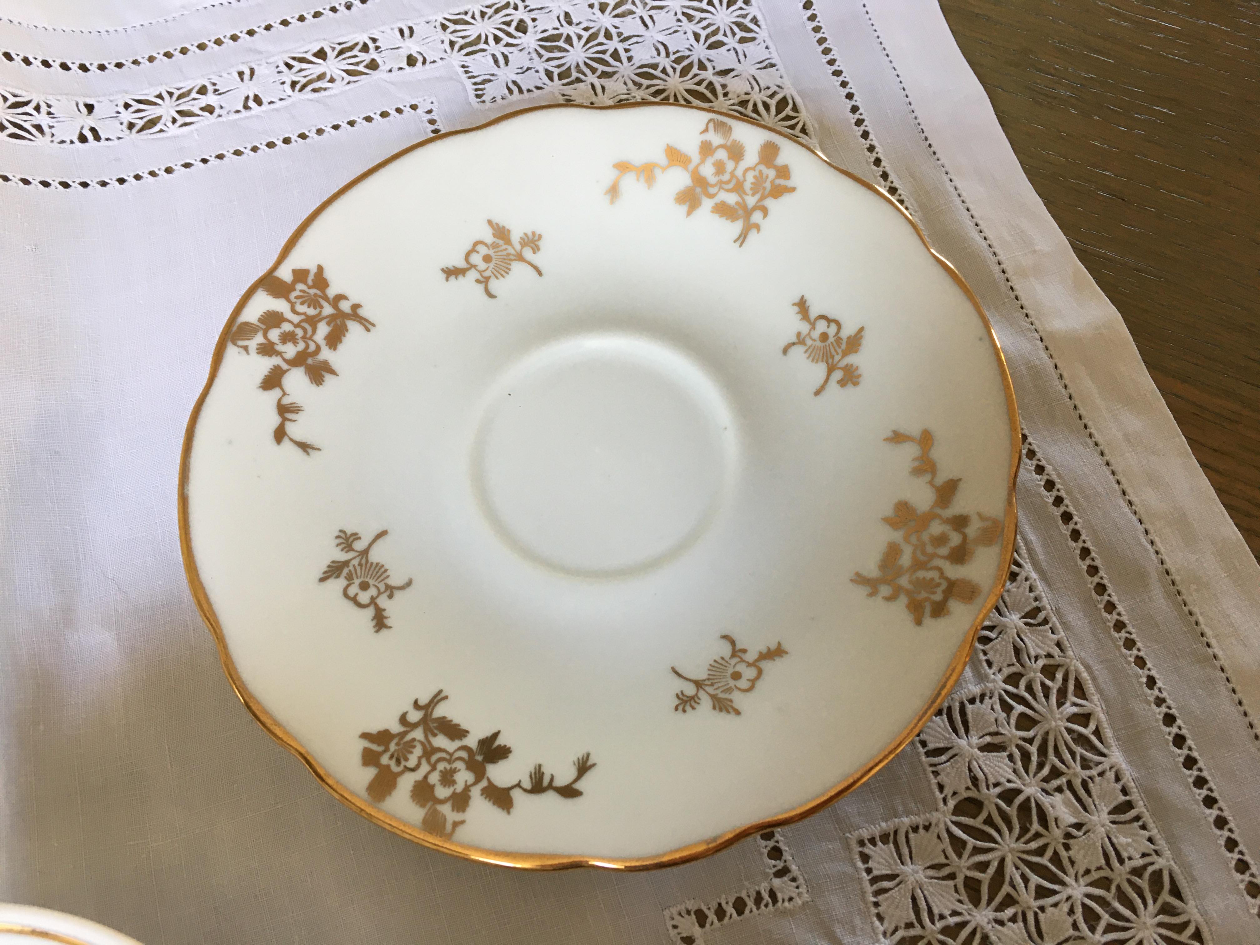 Duo vintage porcelain breakfast from Limoges