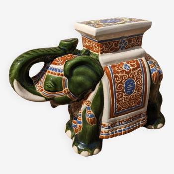Large Hollywood Regency Style Ceramic Elephant