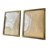 Pair of gold colored  metal art deco picture frames