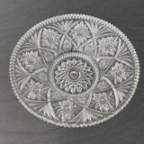 Antique crystal glass fruit dish
