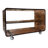 Smoked Plexiglas coffee table by Michel Dumas for Roche Bobois, 1970.