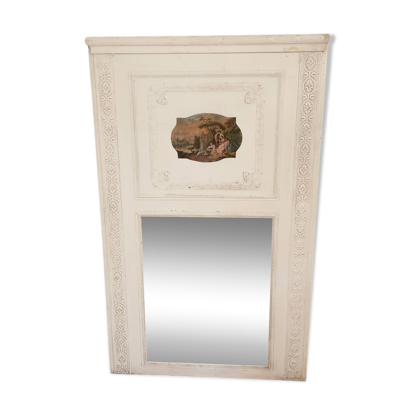 trumeau mirror from the 1920s in painted wood