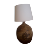Vallauris lamp decorated with foliage