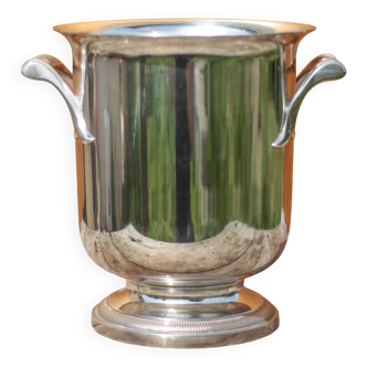 Vintage champagne bucket, silver metal champagne bucket, Medicis force