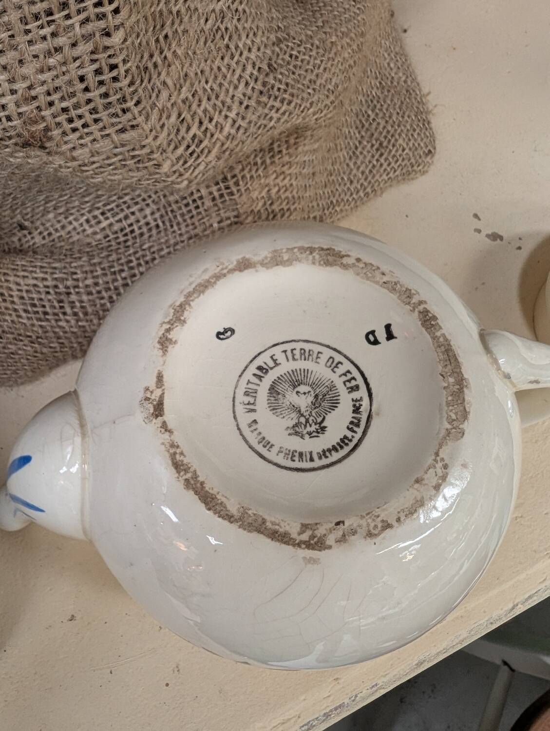Vintage earthenware teapot