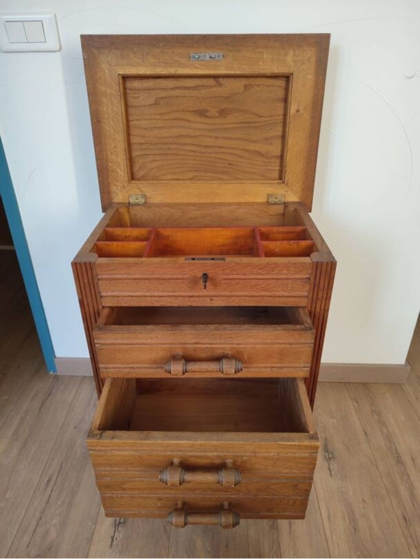 Antique oak worker