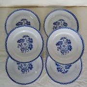 6 assiettes plates Lunéville  faience ancienne