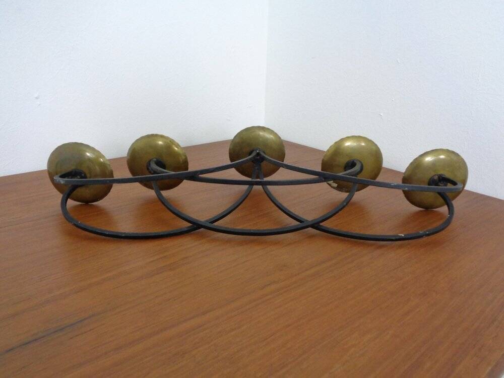 Brutalist Iron Candleholder, 1960s