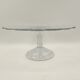 Walking pie dish in transparent floral glass
