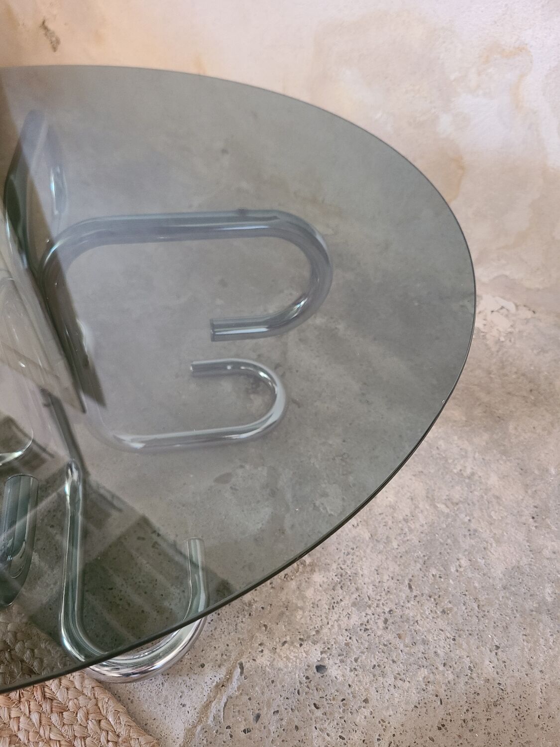 Glass coffee table