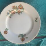 6 small old porcelain plates, floral pattern