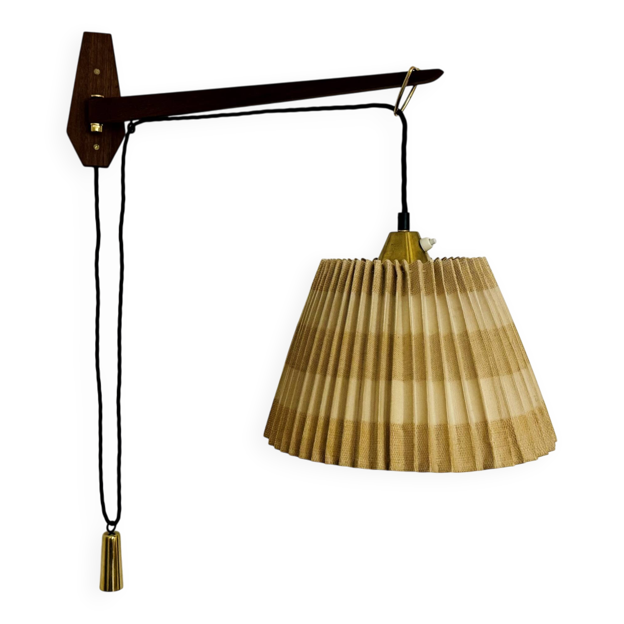 Adjustable Pleated Wall Lamp by Kaiser Leuchten