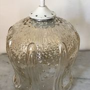 Vintage glass tulip hanging lamp