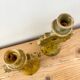 Yellow terracotta candle holder