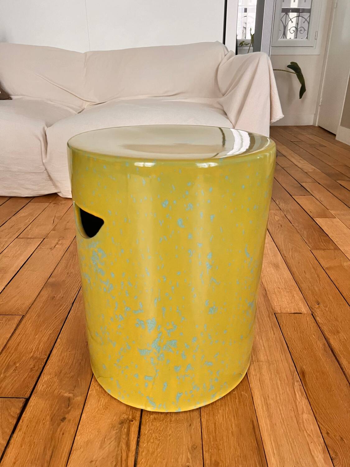 Tabouret céramique « Poésie » vert