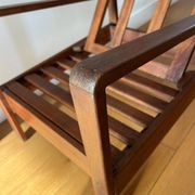 Vintage wooden armchair for children 1960