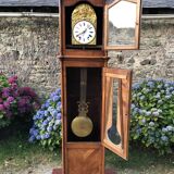 Comtoise clock in cherry style Louis XV period 19th region Fougères.