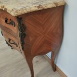 Commode style louis XV sauteuse marqueterie