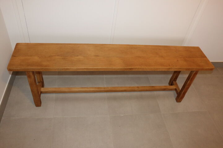 2 light oak benches