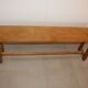 2 light oak benches