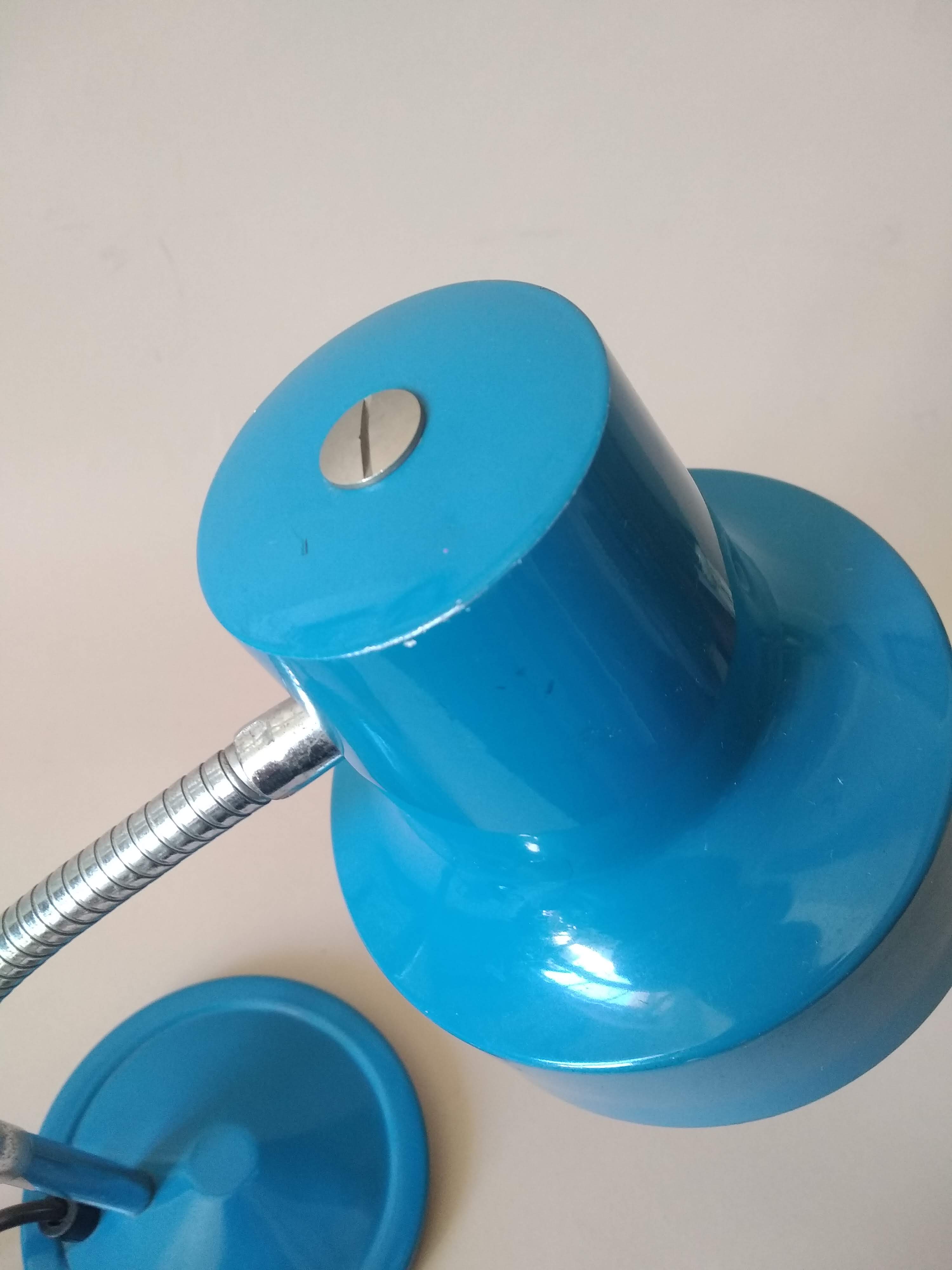 Vintage blue flexible desk lamp