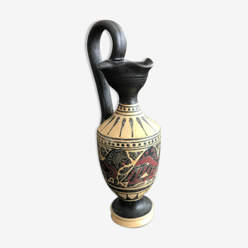 Ceramic type amphora with black background