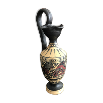 Ceramic type amphora with black background