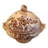 Sarreguemines earthenware soup tureen/vegetable, floral decoration, Moscow model, early twentieth century