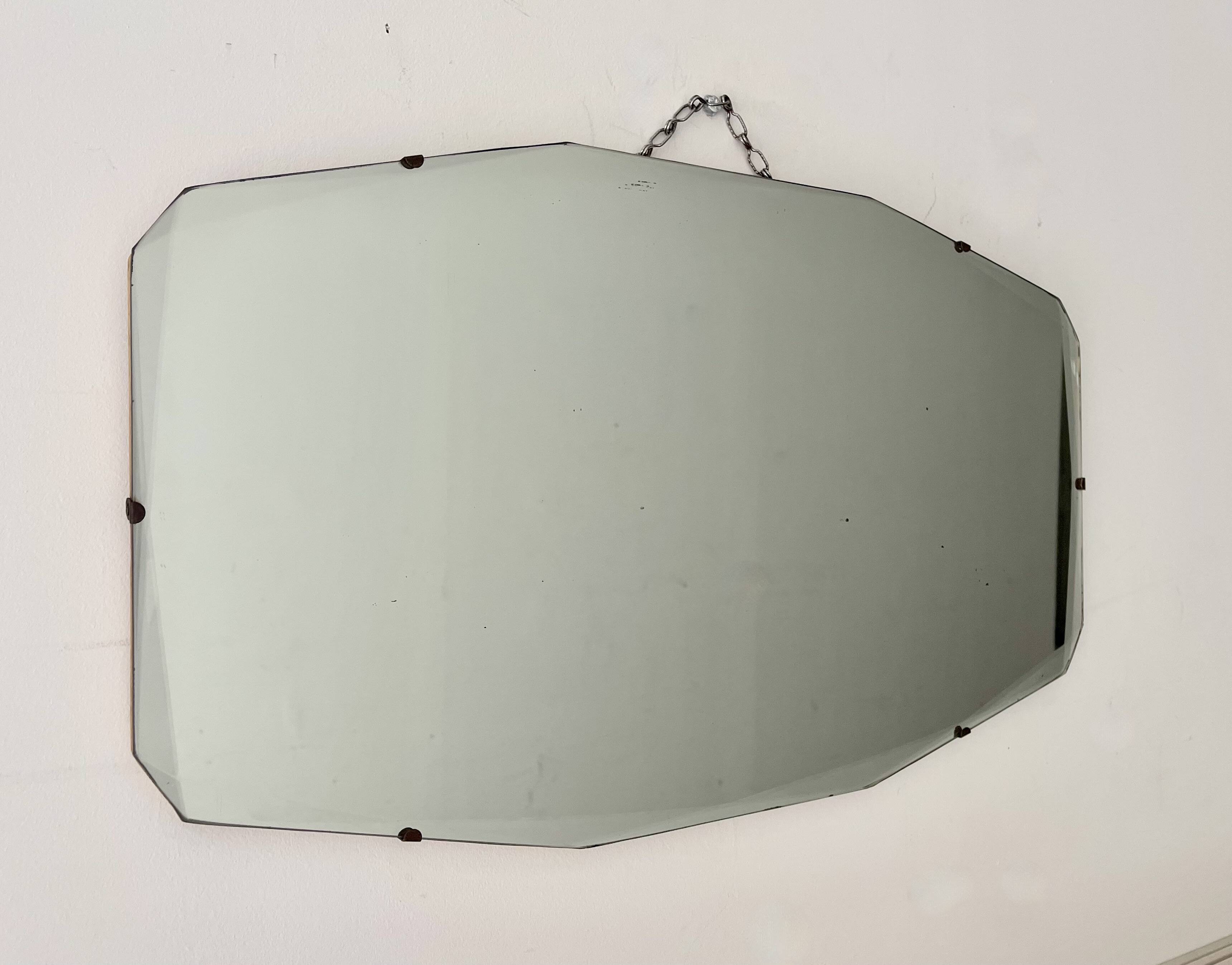 Vintage Wall Mirror with Bevelled Glass