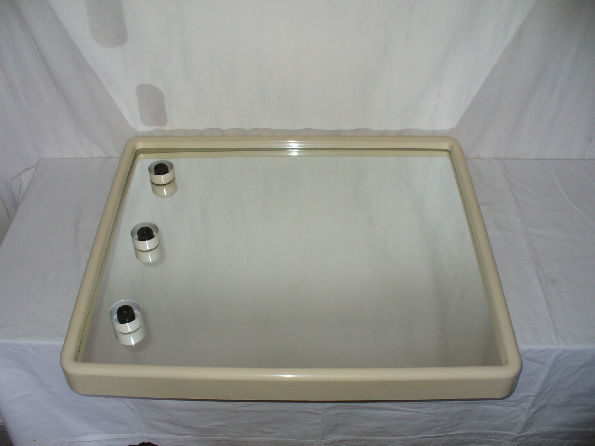 Italian Gedy illuminating mirror from the 70s 60x70cm