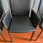 4 leather Twiggy chairs by Gebrüder Thonet