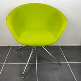 Swivel chair pop green apple arper model duna