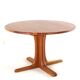 Table à manger ronde extensible 2x 'Hune' - teck massif - design danois
