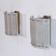 Pair of Scandinavian wall lights in brass and glass 1970