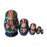 Poupées russes Matriochka bleu vintage