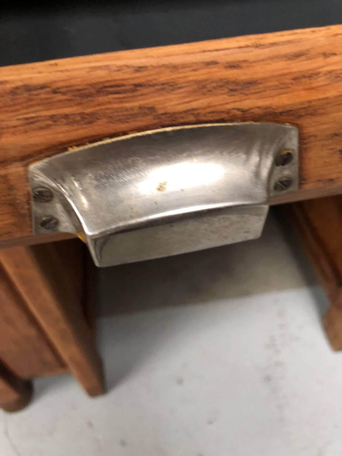 Old restored oak desk