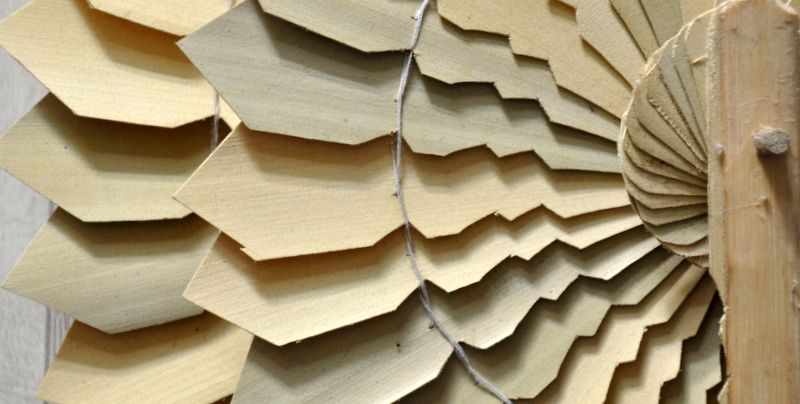 Eventail of handcrafted on the island of Sao Tomé. Material: bamboo