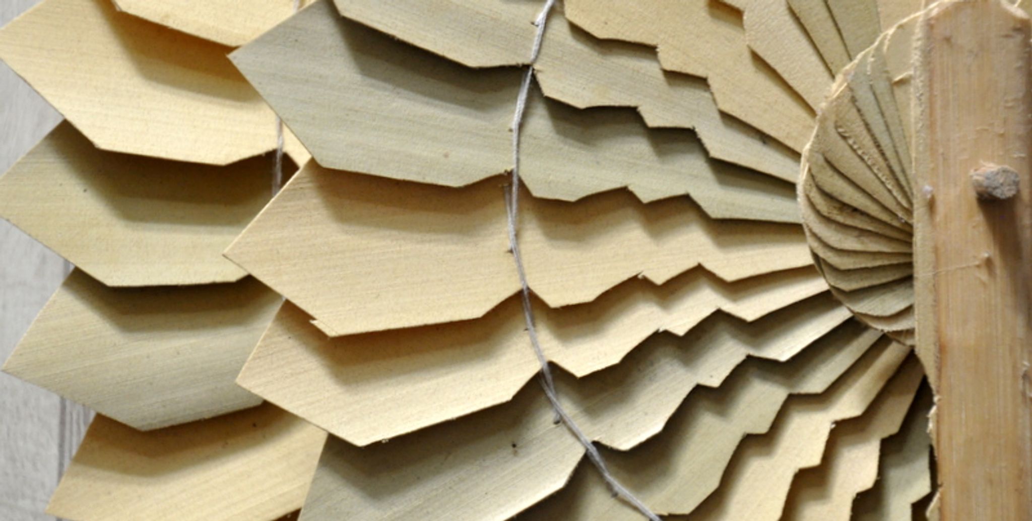 Eventail of handcrafted on the island of Sao Tomé. Material: bamboo