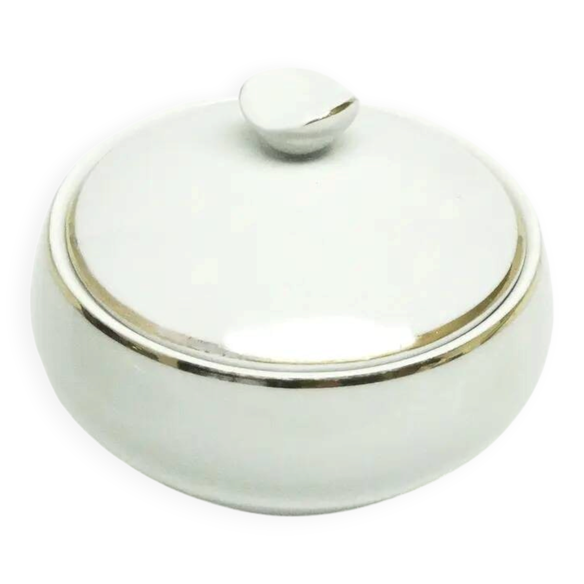 Sugar bowl, cream ceramic, Ćmielów, Poland, 1960s