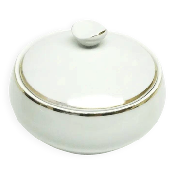 Sugar bowl, cream ceramic, Ćmielów, Poland, 1960s
