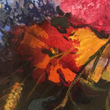 Still life with flowers, oil on canvas