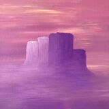 Painting, oil on canvas, 55 x 46 cm, "Citadel III"