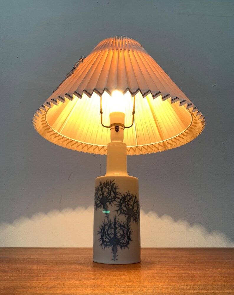 Danish royal table lamp from the mid-century by Kai Lange for Fog & Morup and Royal Copenhagen, 1960s.