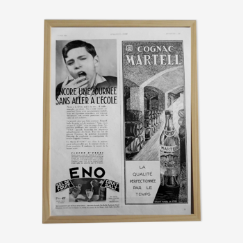 Publicité originale " Eno & Martell " 1932