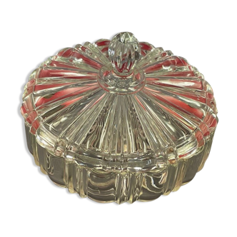 Détails sur  Drageoir en verre moulé, diamètre 18 cm