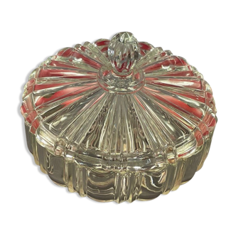 Details about Molded glass drageoir, diameter 18 cm