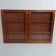 Wall cabinet with glass doors from Dyrlund, Denmark, 1970s.