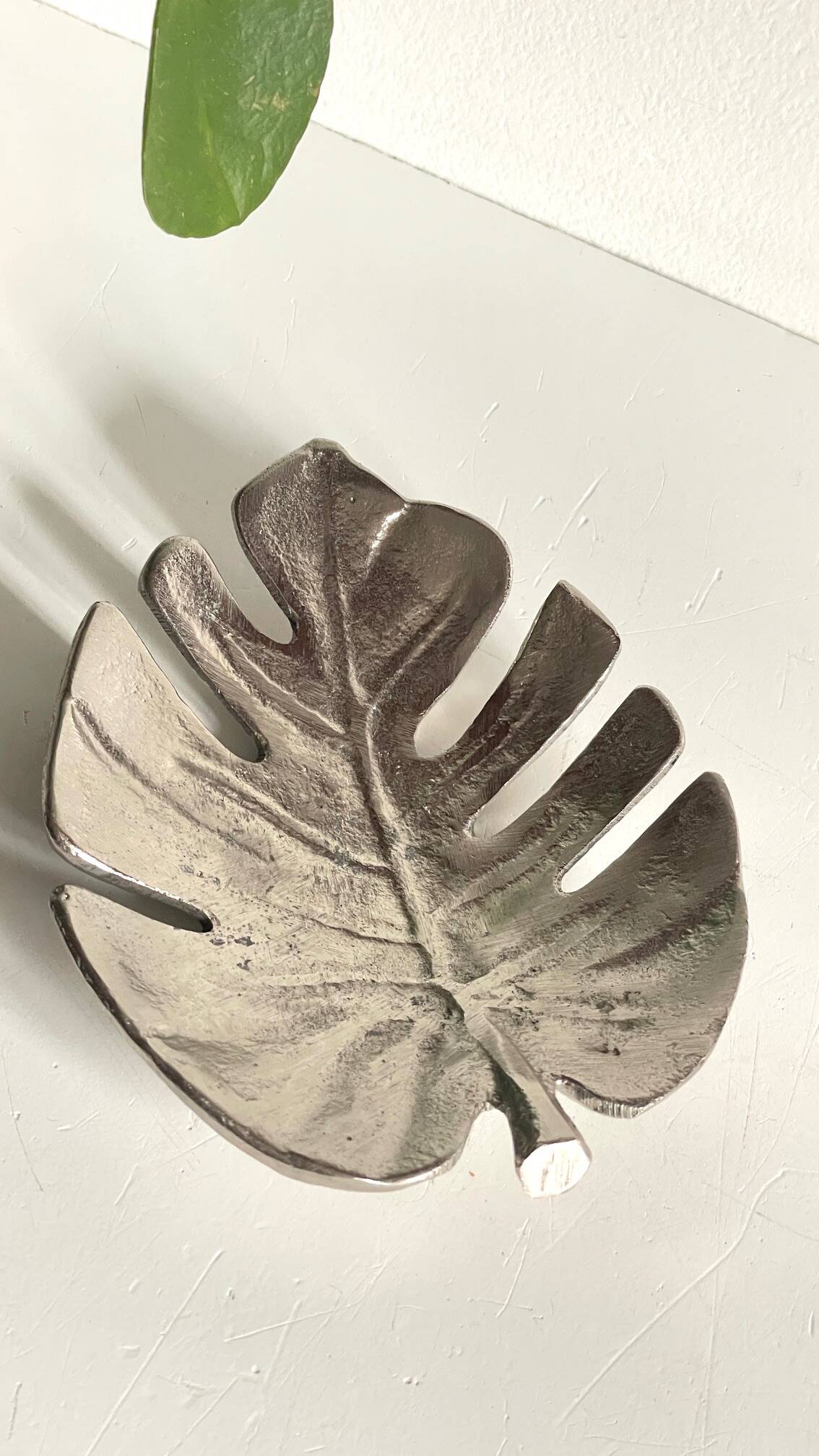 Leaf-shaped metal pocket emptier