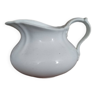 White earthenware jug 19th Creil and Montereau
