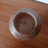 Hand-turned wooden candle holder